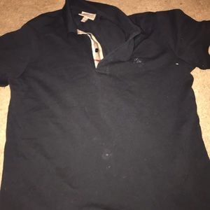 BURBERRY  Mens Size Medium Black Polo Shirt